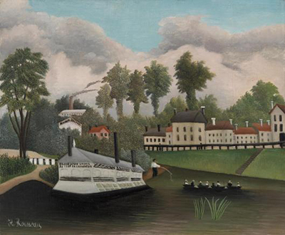 The Laundry Boat of Pont de Charenton (Le Bateau-lavoir du Pont de Charenton) Henri Rousseau